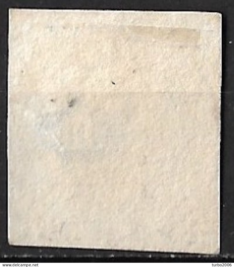 1852 Koning Willem III 5 Cent Blauw NVPH 1 Met Halfrondstempel BOXMEER B - Usati