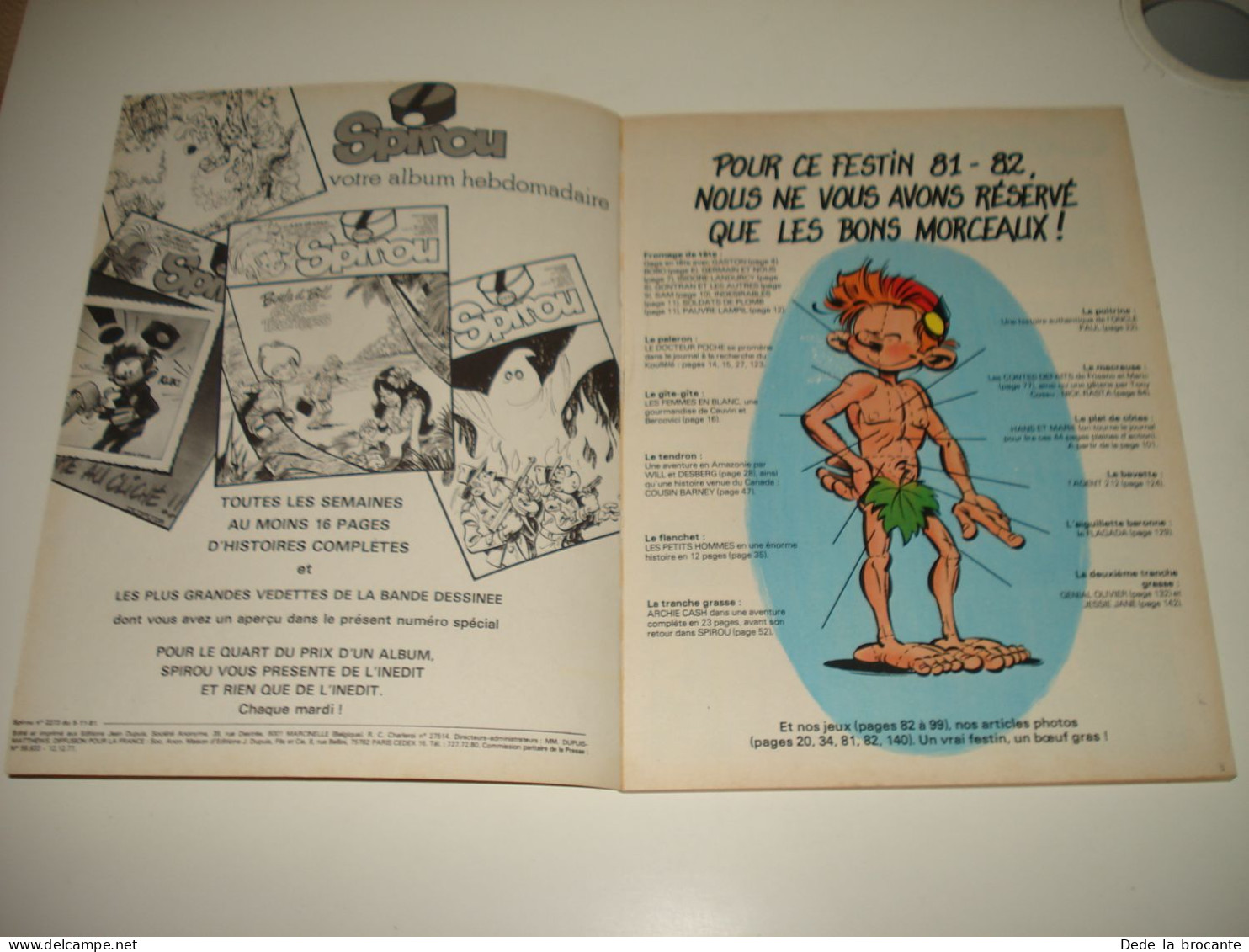 C54 / Sup. Spirou  2273 - Hors Série De Novembre 1981 " Spécial 1981 -1982 " - Spirou Magazine