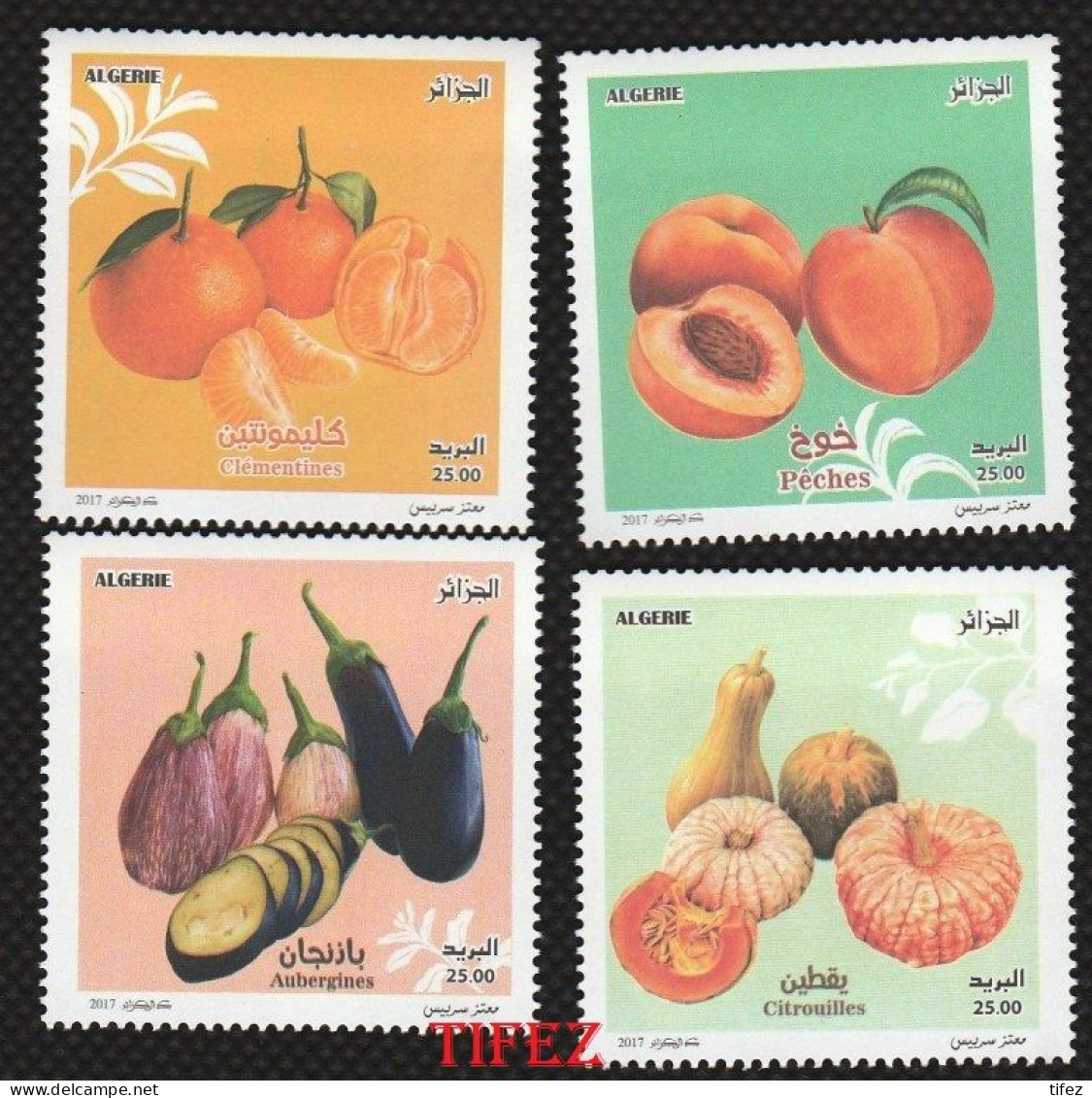 Année 2017-N°1786/1789 Neufs**MNH : Fruits Et Légumes - Algerien (1962-...)