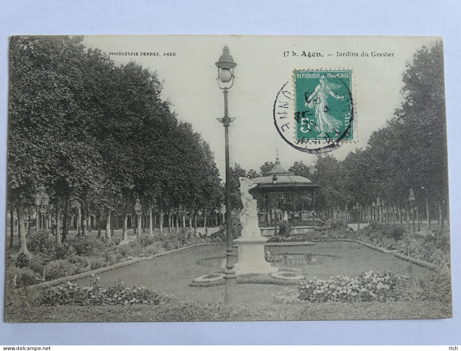 CPA 47 Lot Et Garonne - AGEN - Jardins Du Gravier - Kiosque - Agen