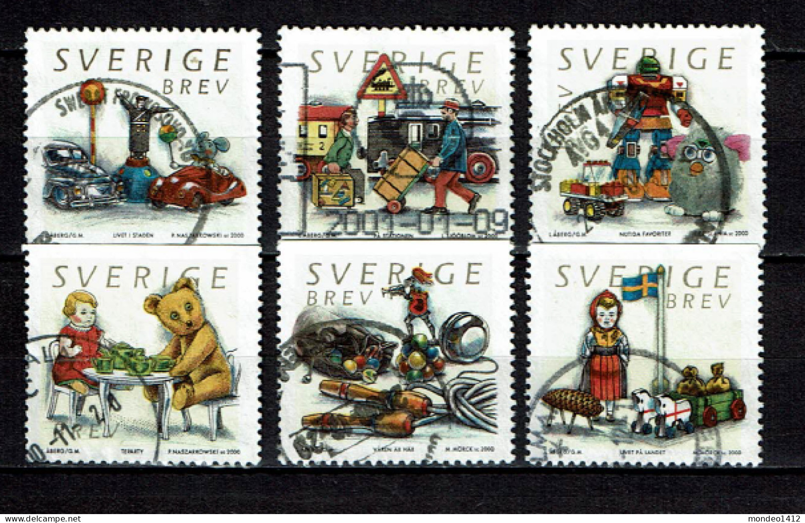 Sweden 2000 - Toys - Used - Oblitérés