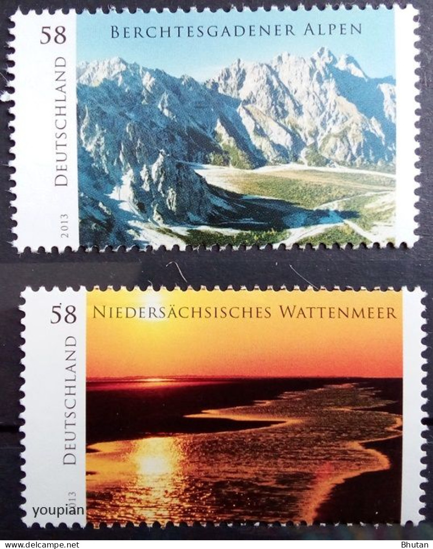 Germany 2013, Landscapes In Germany, MNH Stamps Set - Neufs