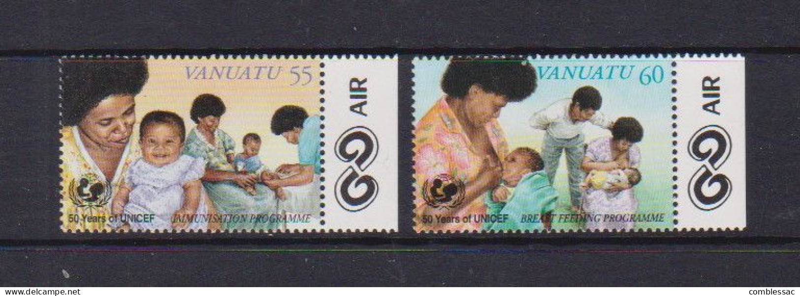 VANUATO    1996    50th  Anniv  Of  UNICEF    Set  Of  2    MNH - Vanuatu (1980-...)