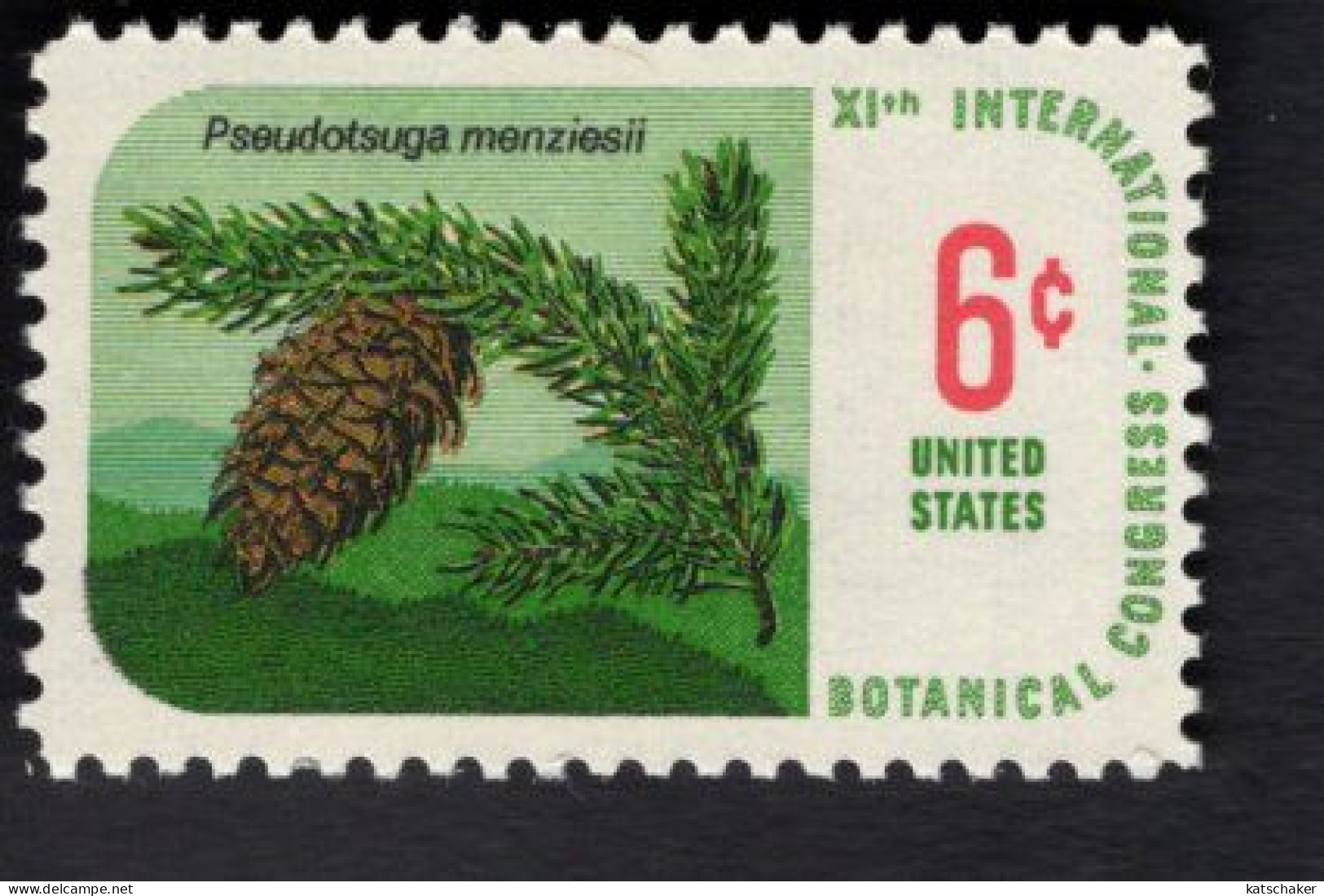 203631726 1969 SCOTT 1376 (XX) POSTFRIS MINT NEVER HINGED- BOTANICAL CONGRESS FLORA - DOUGLAS FIR - Nuovi