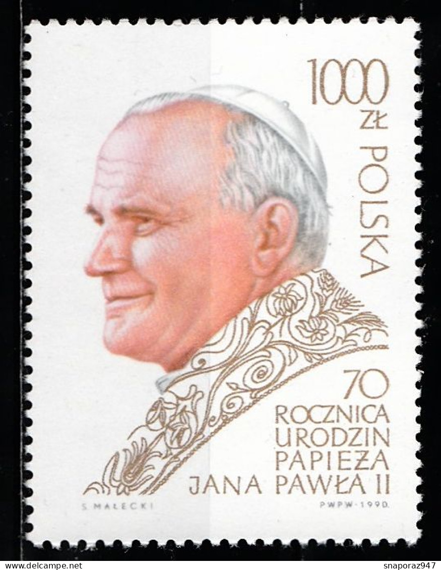 1990 Polonia  Giovanni Paolo II Wojtyla Papi Popes MNH** Tr159 - Päpste