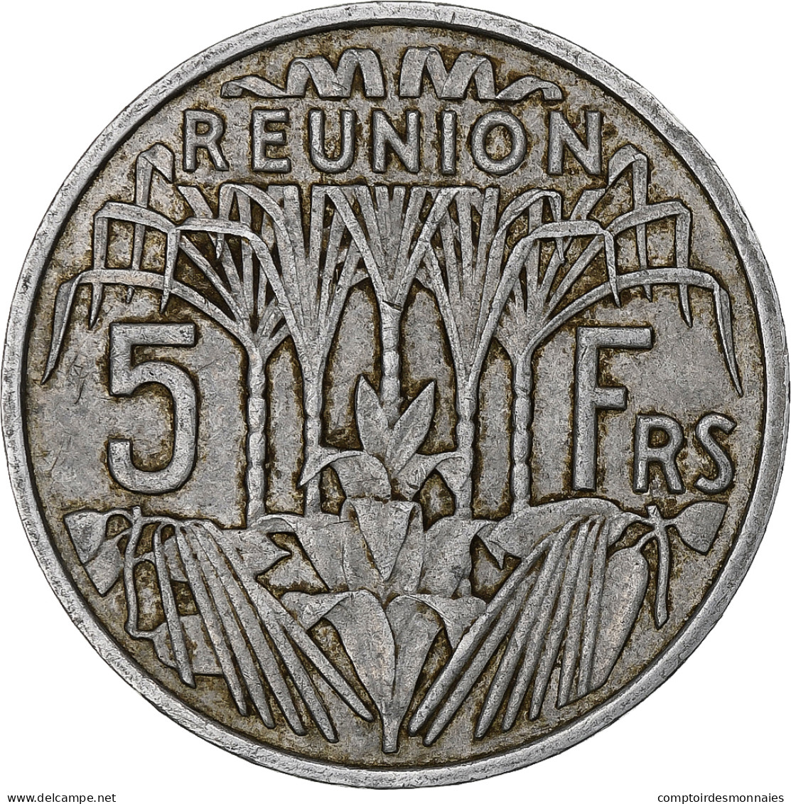 Réunion, 5 Francs, Bazor, 1955, Paris, Aluminium, TB+, KM:9 - Altri & Non Classificati