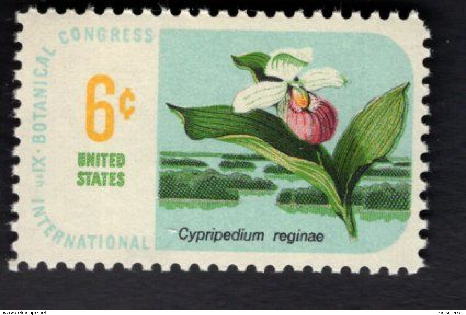 203631792 1969 SCOTT 1377 (XX) POSTFRIS MINT NEVER HINGED POSTFRISCH - BOTANICAL CONGRESS ORCHIDS - LADY'S SLIPPER - Neufs