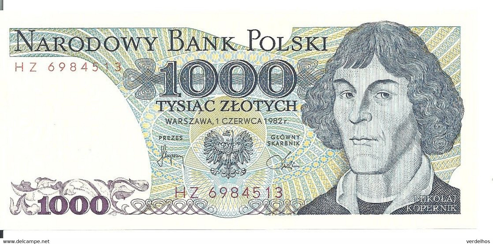 POLOGNE 1000  ZLOTYCH 1982 UNC P 146 C - Poland