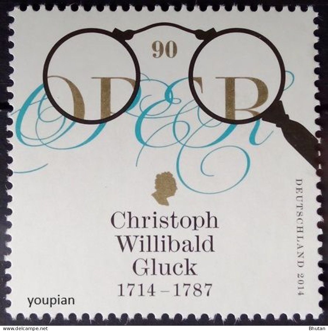 Germany 2014, 300th Birth Anniversary Of Christoph Willibald Gluck, MNH Single Stamp - Neufs