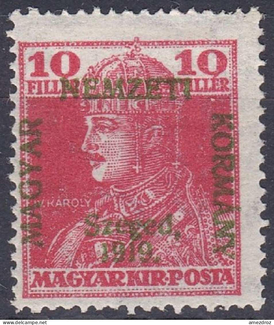 Hongrie Szeged 1919 Mi 22 * Roi Charles IV  (A14) - Szeged