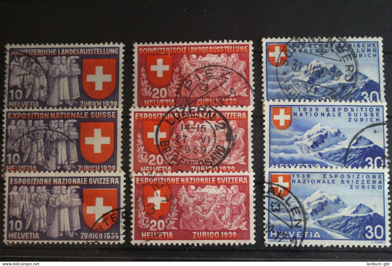 Schweiz 335-343 Gestempelt #FV130 - Other & Unclassified