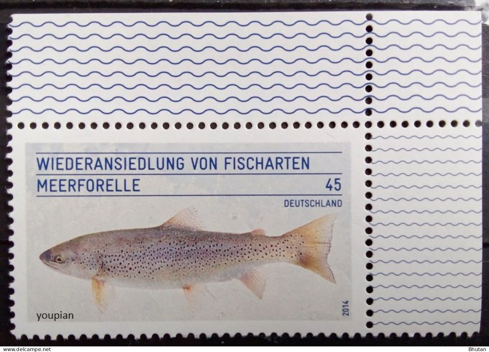 Germany 2014, Fish, MNH Single Stamp - Ungebraucht