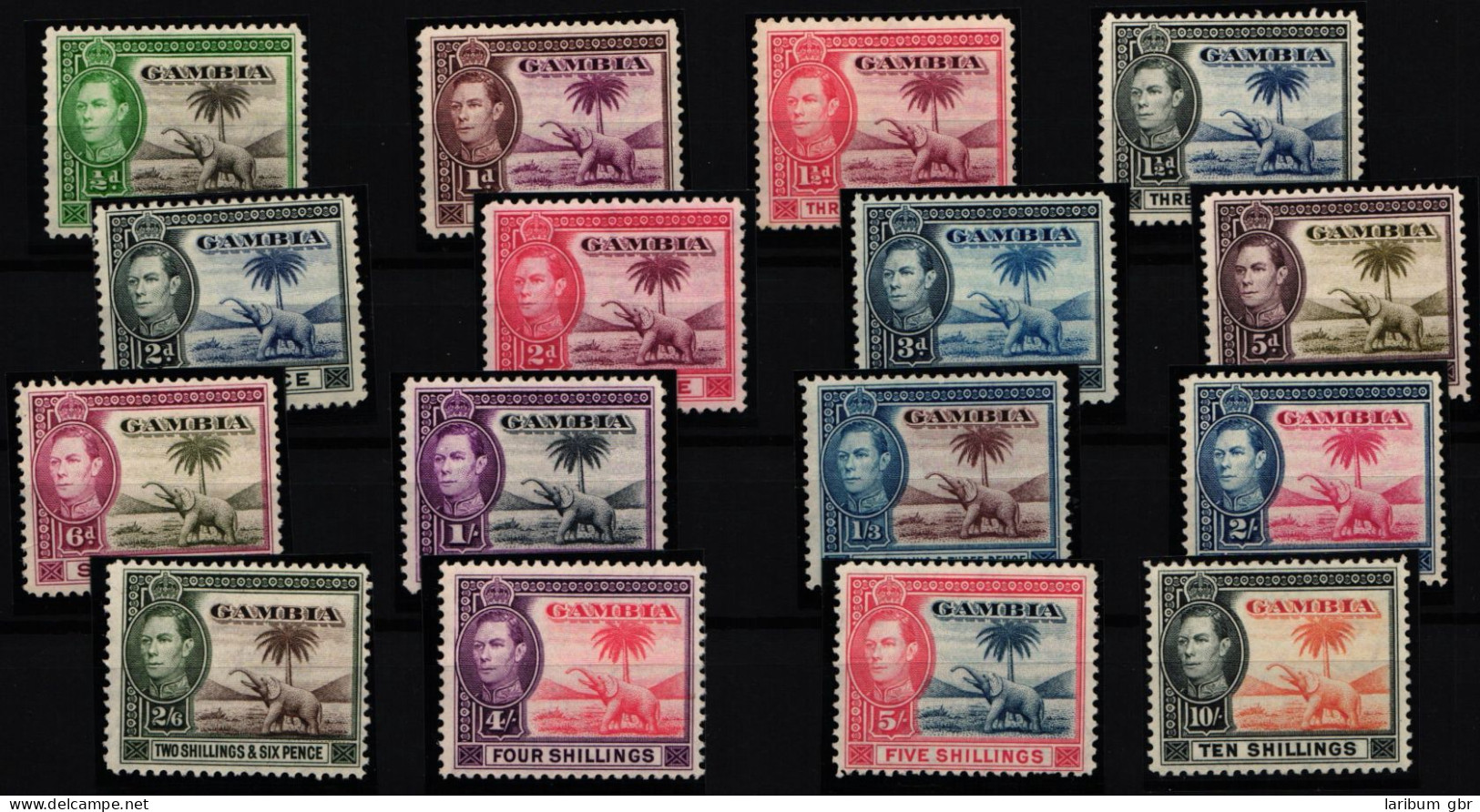 Gambia 123-138 Postfrisch Freimarken König Georg VI. #JW561 - Gambia (1965-...)