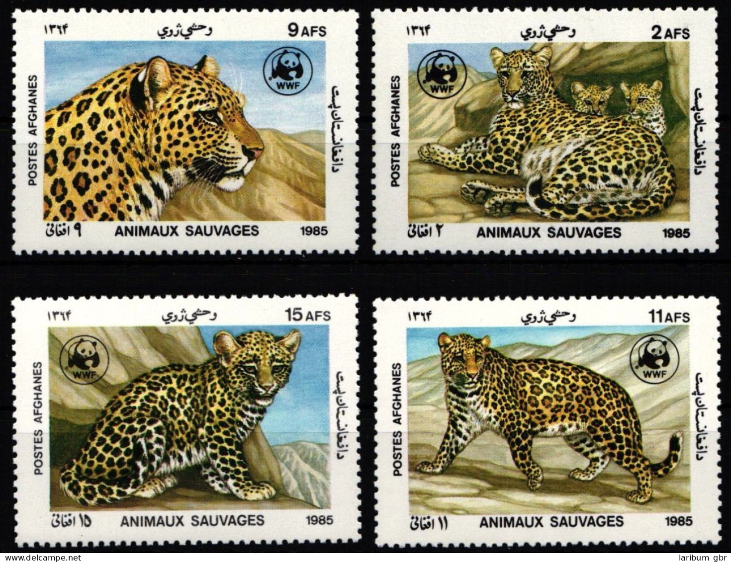 Afghanistan 1453-1456 Postfrisch Wildtiere, Leopard, Raubkatze #JW517 - Afganistán