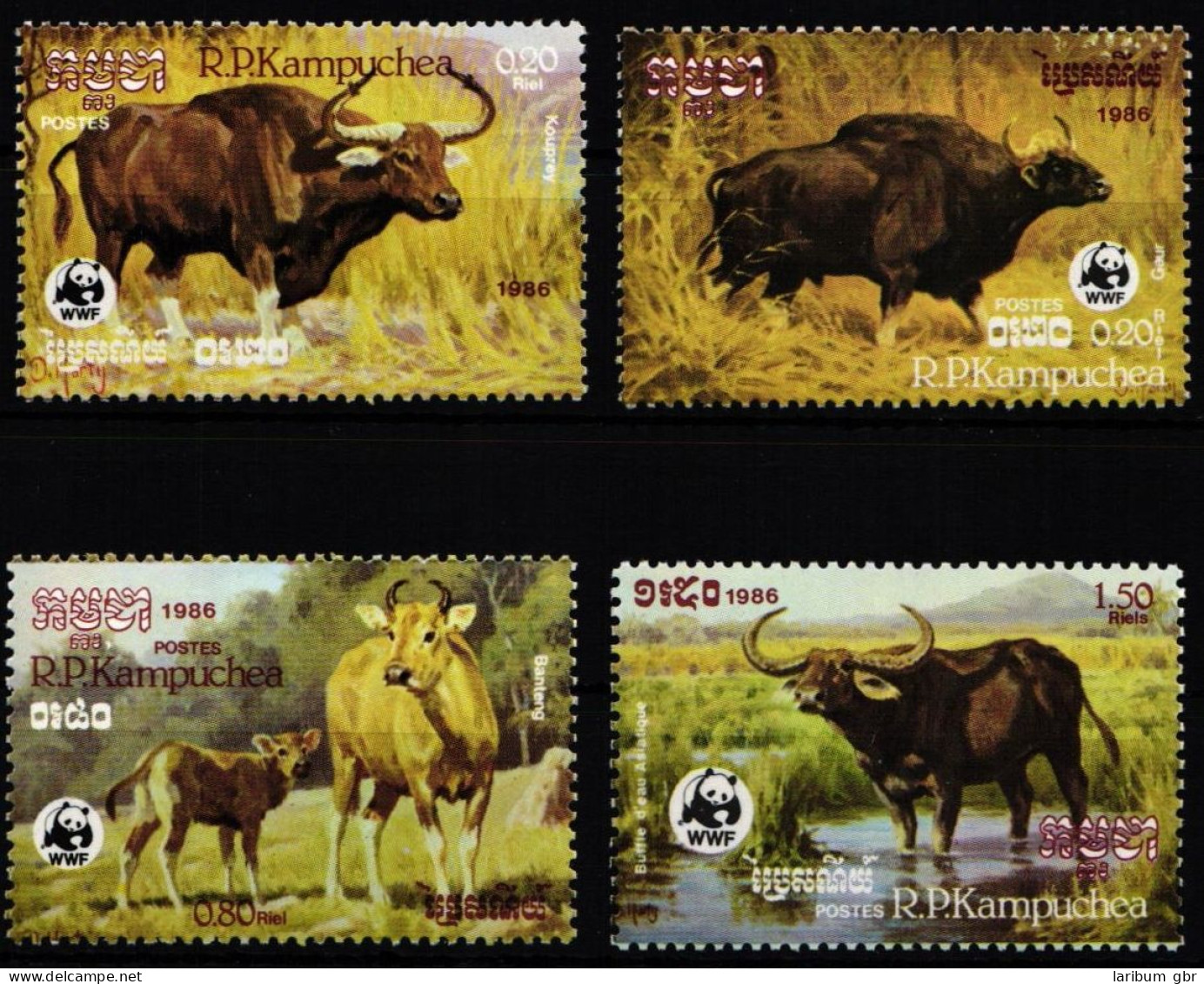 Kambodscha 823-826 Postfrisch Wildrinder #JW522 - Kambodscha