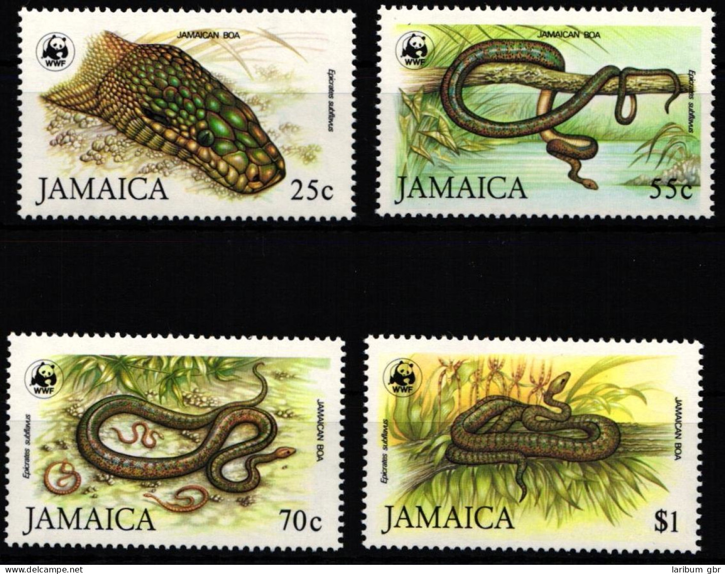 Jamaika 591-594 Postfrisch Schlangen, Reptilien #JW538 - Jamaique (1962-...)