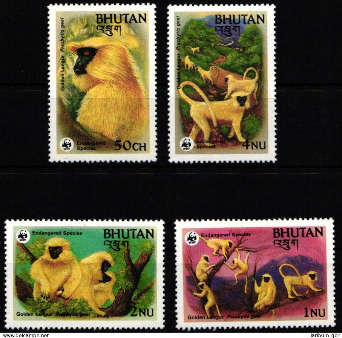 Bhutan 840-843 Postfrisch Wildtiere, Affen #JW511 - Bhutan