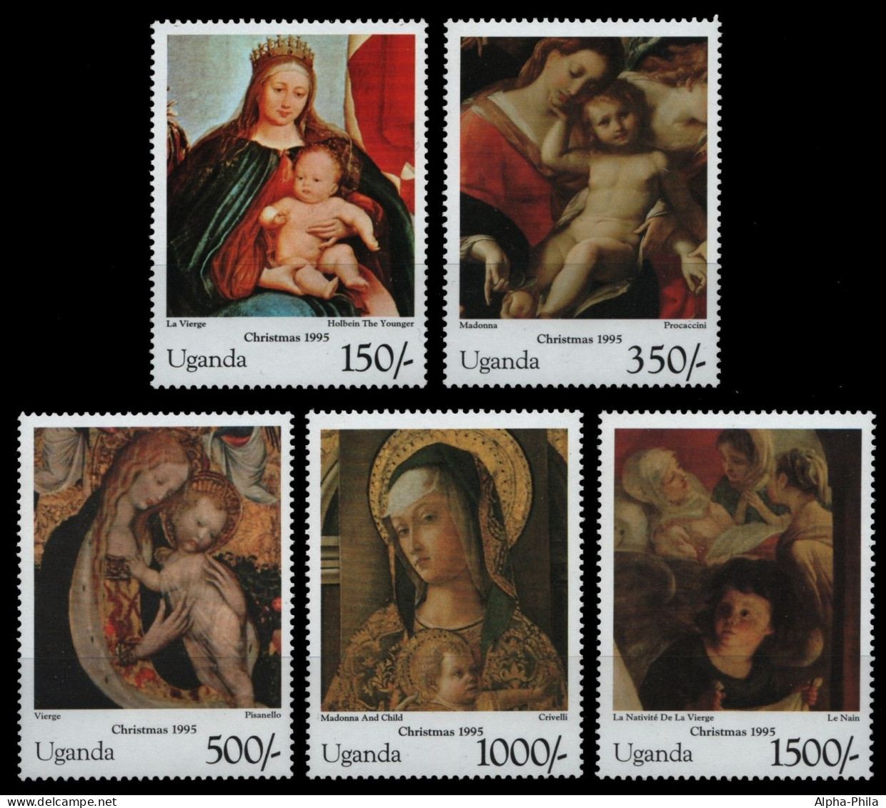 Uganda 1995 - Mi-Nr. 1624-1628 ** - MNH - Weihnachten / X-mas - Uganda (1962-...)