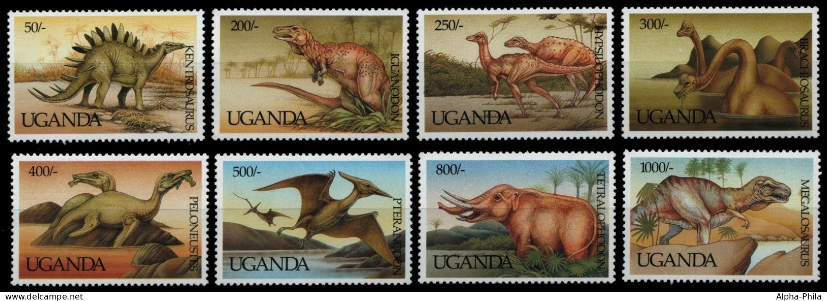 Uganda 1992 - Mi-Nr. 1064-1071 ** - MNH - Dinosaurier / Dinosaurs - Oeganda (1962-...)
