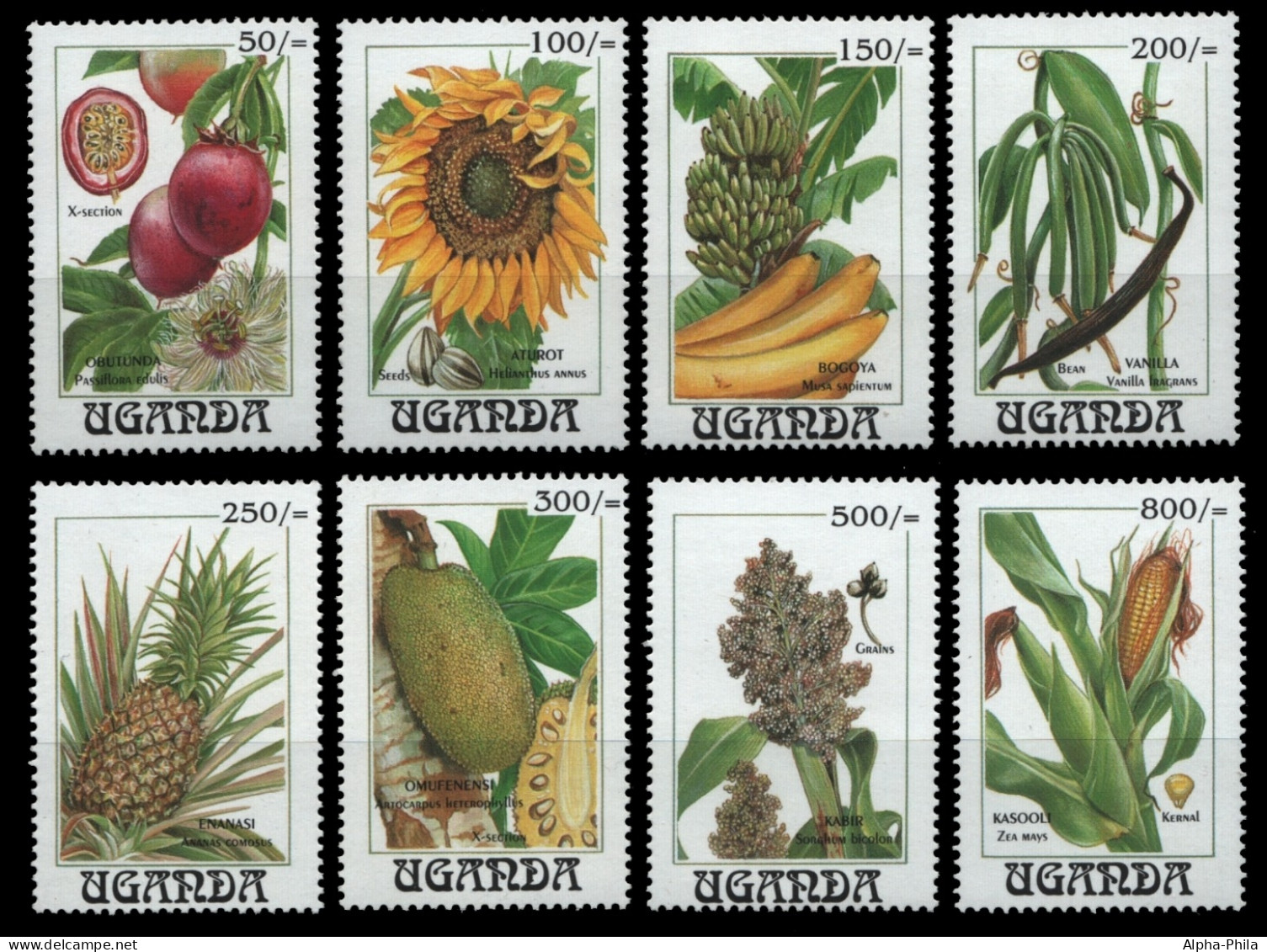 Uganda 1994 - Mi-Nr. 1298-1305 ** - MNH - Nutzpflanzen - Ouganda (1962-...)