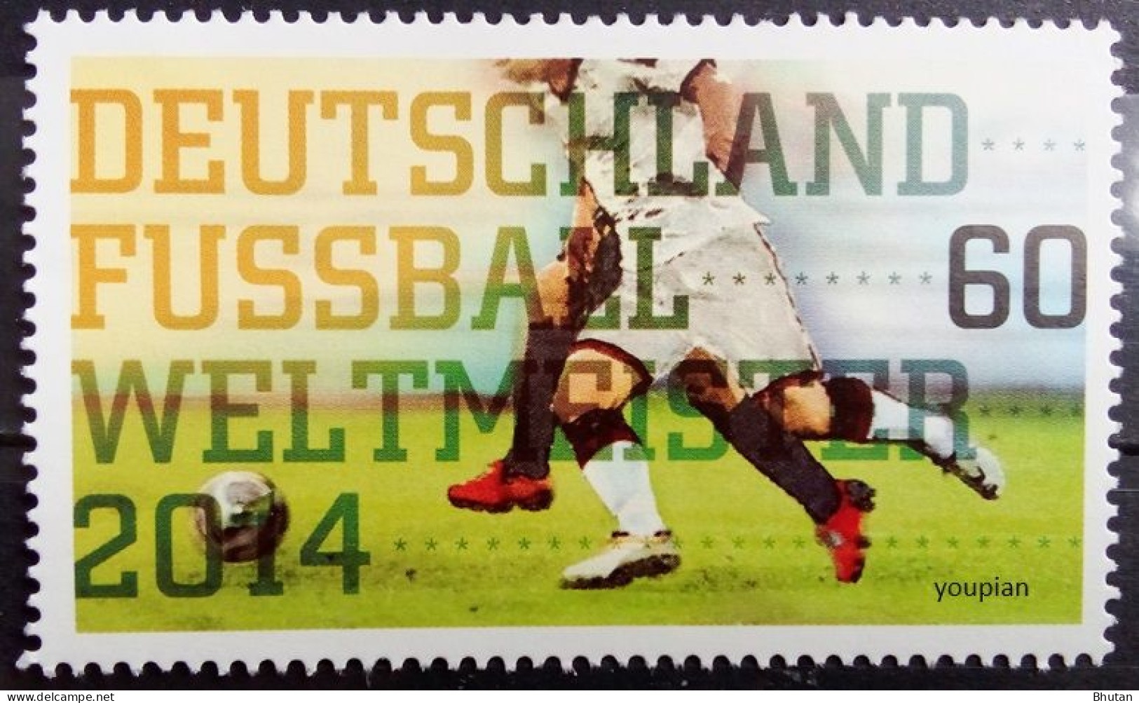 Germany 2014, Football World Cup, MNH Single Stamp - Ungebraucht