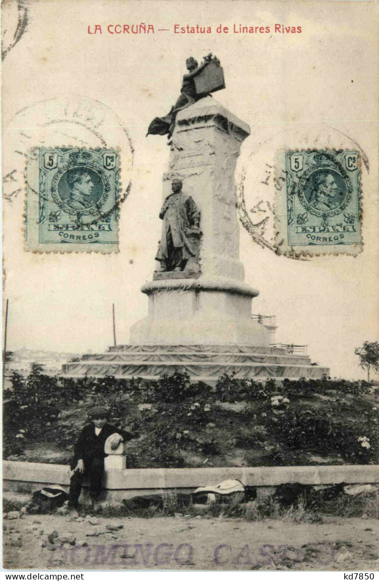 La Coruna - Estatua De Linares Rivas - La Coruña