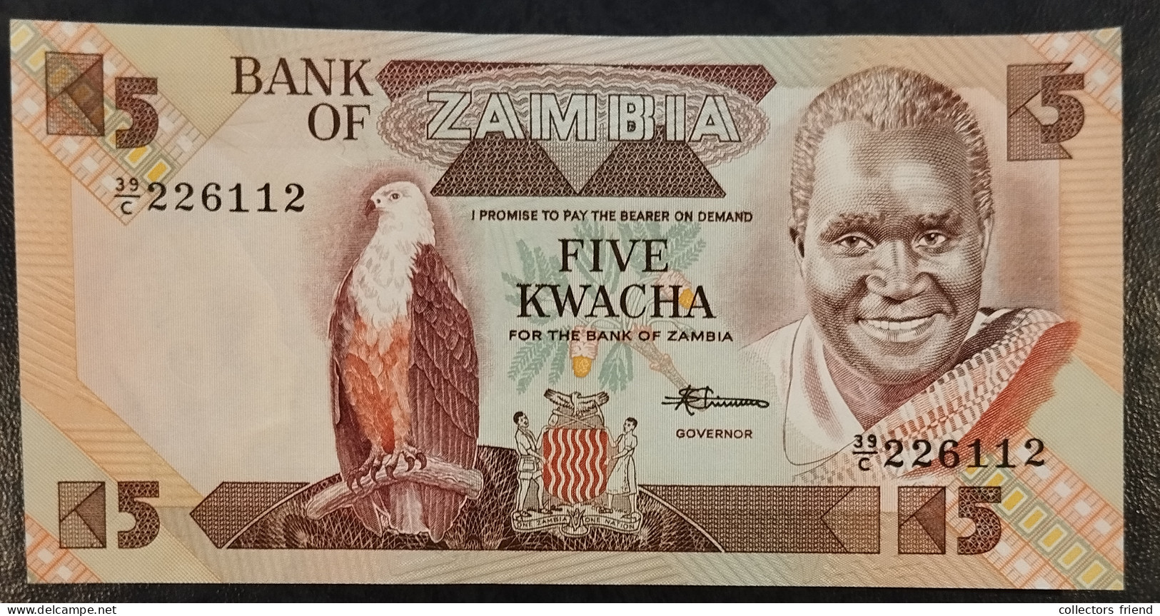 ZAMBIA ZAMBIE SAMBIA 5 Kwacha Year 1986-87 P25d UNC - Sambia