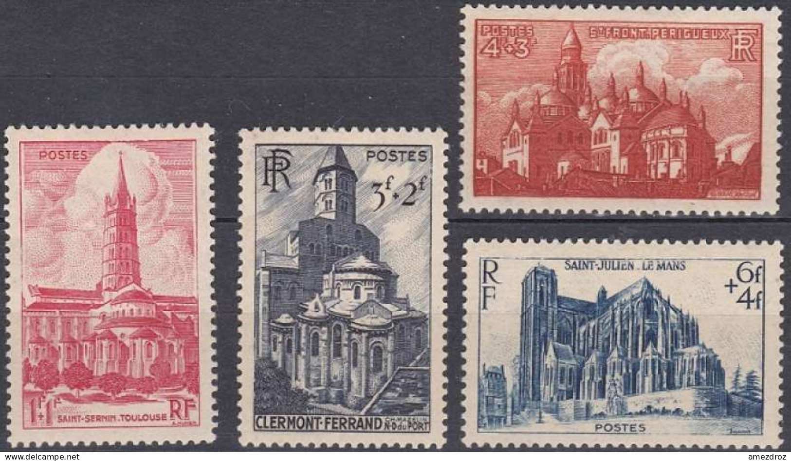France 1947 N° 772-775 MH * Basiliques Et Cathédrales (H36) - Nuevos