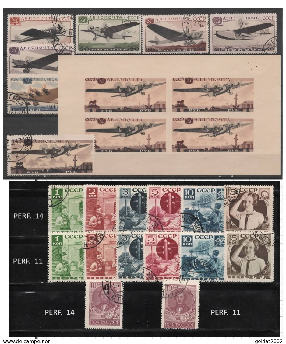 Russia , USSR 1936 - 1937 , Complete Year Set , Used . /  MLH - Usados