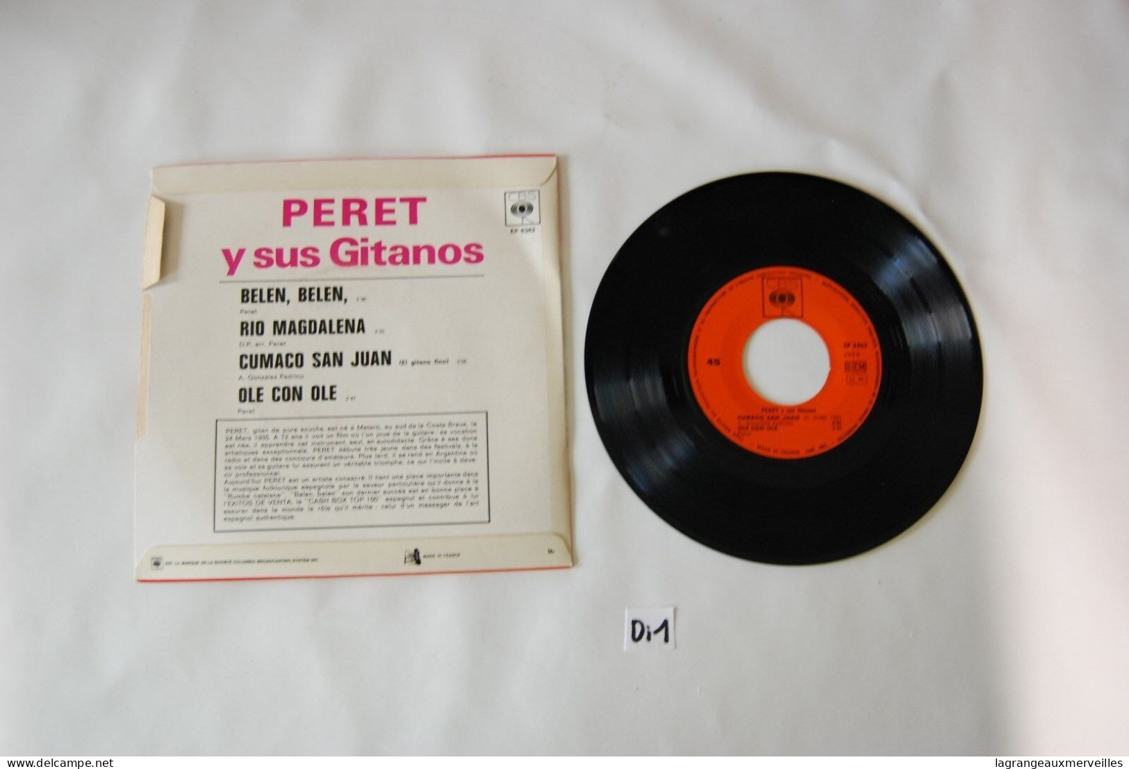 Di1- Vinyl 45 T - Peret - Y Sus Gitanos - Otros - Canción Española