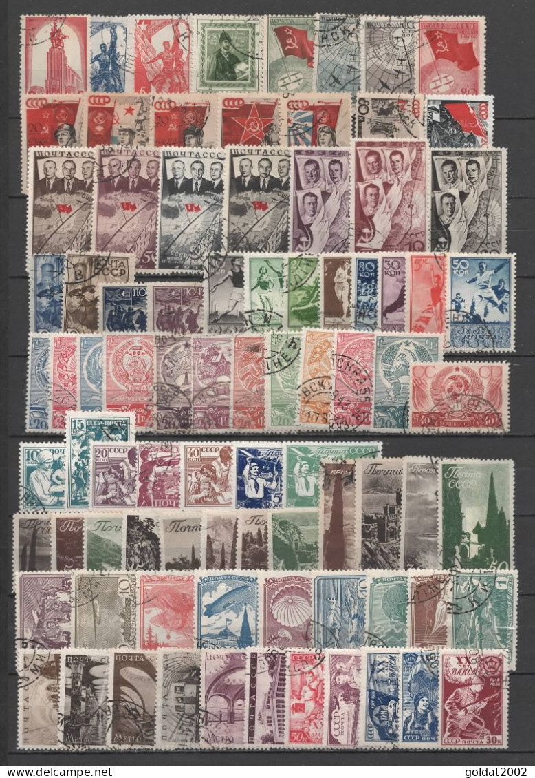 Russia , USSR 1938 , Complete Year Set , Used . - Gebruikt