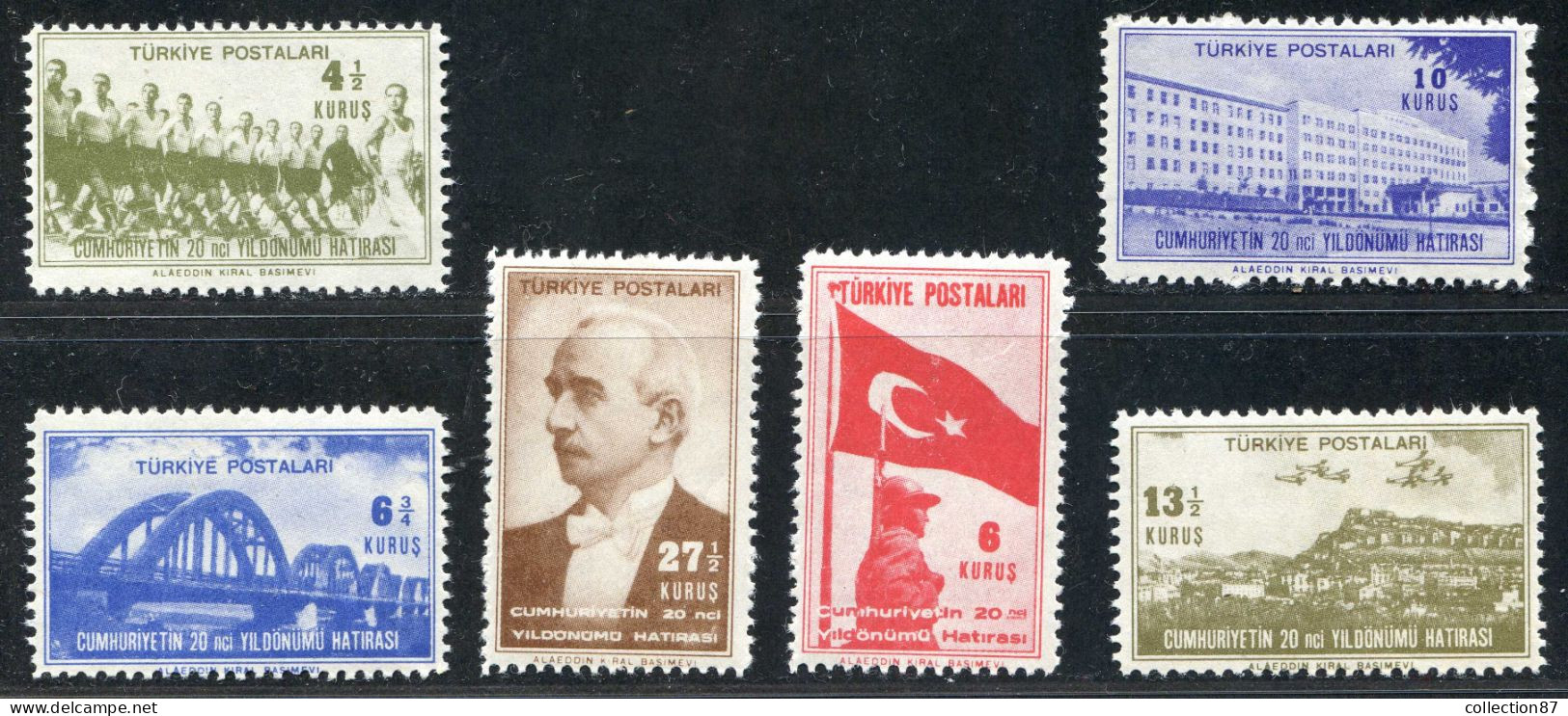 REF 091 > TURQUIE < Yv N° 1020 à 1025 * * < Neuf Luxe Dos Visible MNH * * > President Ismet Inönü - Ungebraucht