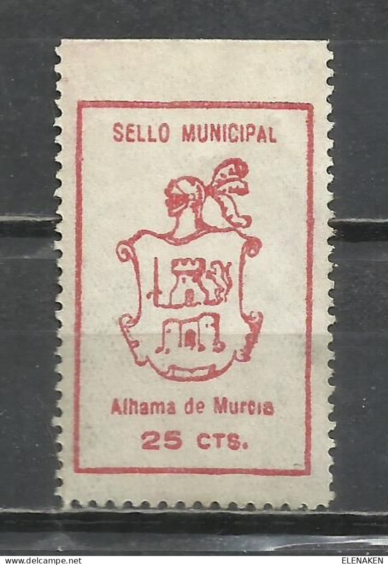 Q548A-SELLO LOCAL 1937 GUERRA CIVIL ALHAMA DE MURCIA MURCIA I SIN Punto - Emissions Républicaines