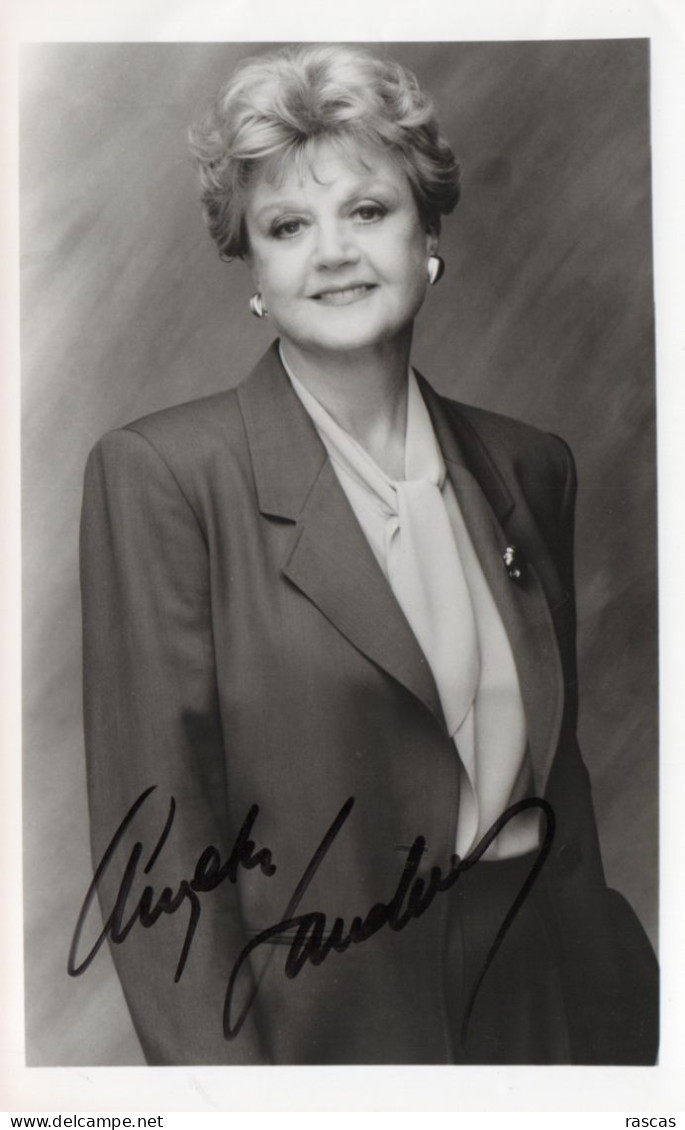 PHOTO GRAND FORMAT 1 - ENV 1 - CINEMA - PHOTO DEDICACEE DE L'ACTRICE AMERICAINE ANGELA LANSBURY - Signed Photographs