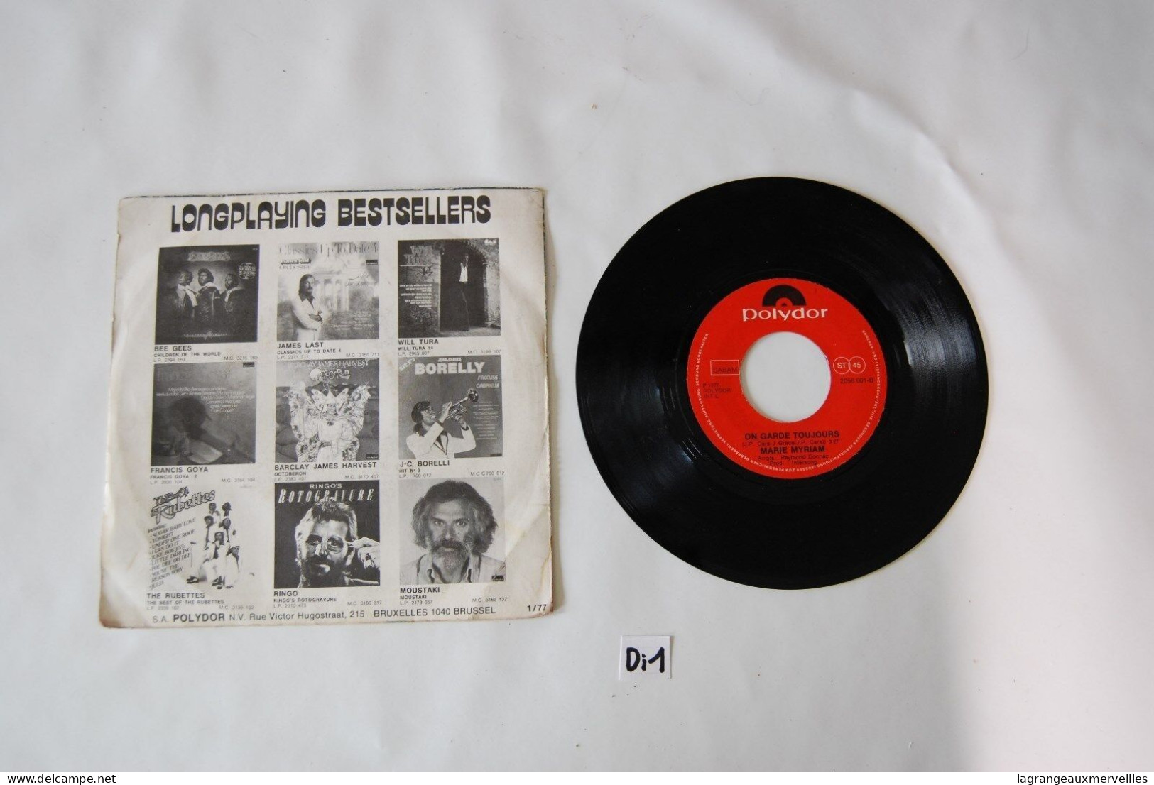 Di1- Vinyl 45 T - Marie Myriam - Eurovision 1977 - Sonstige - Franz. Chansons