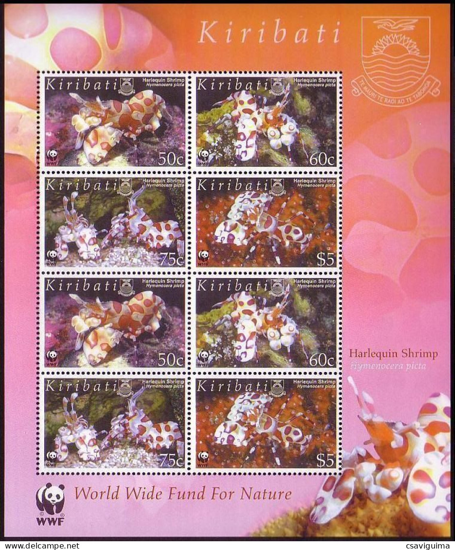 Kiribati - 2005 - Harlequin Shrimp - Yv 591/94 - Crustacés