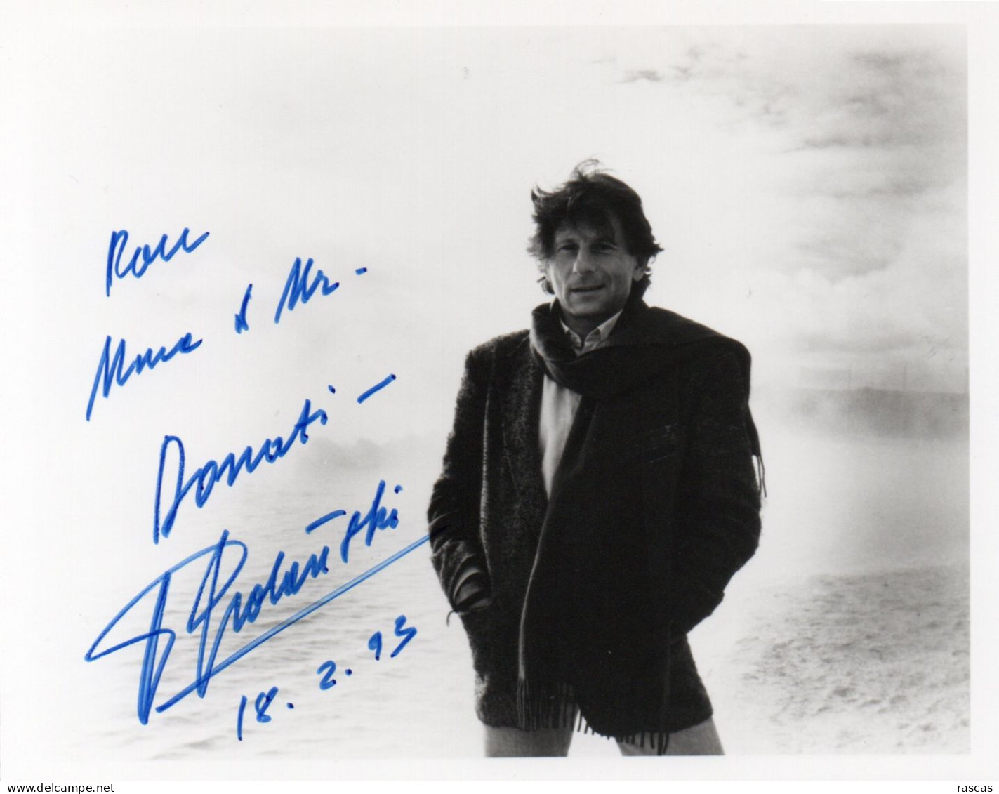 PHOTO GRAND FORMAT 1 - ENV 1 - CINEMA - PHOTO DEDICACEE DU REALISATEUR FRANCO POLONAIS ROMAN POLANSKI - Signed Photographs