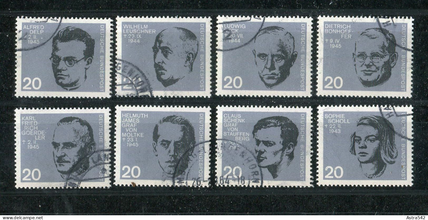 "BUNDESREPUBLIK DEUTSCHLAND" 1964, Mi. 431-438 Gestemplt (A1165) - Gebraucht