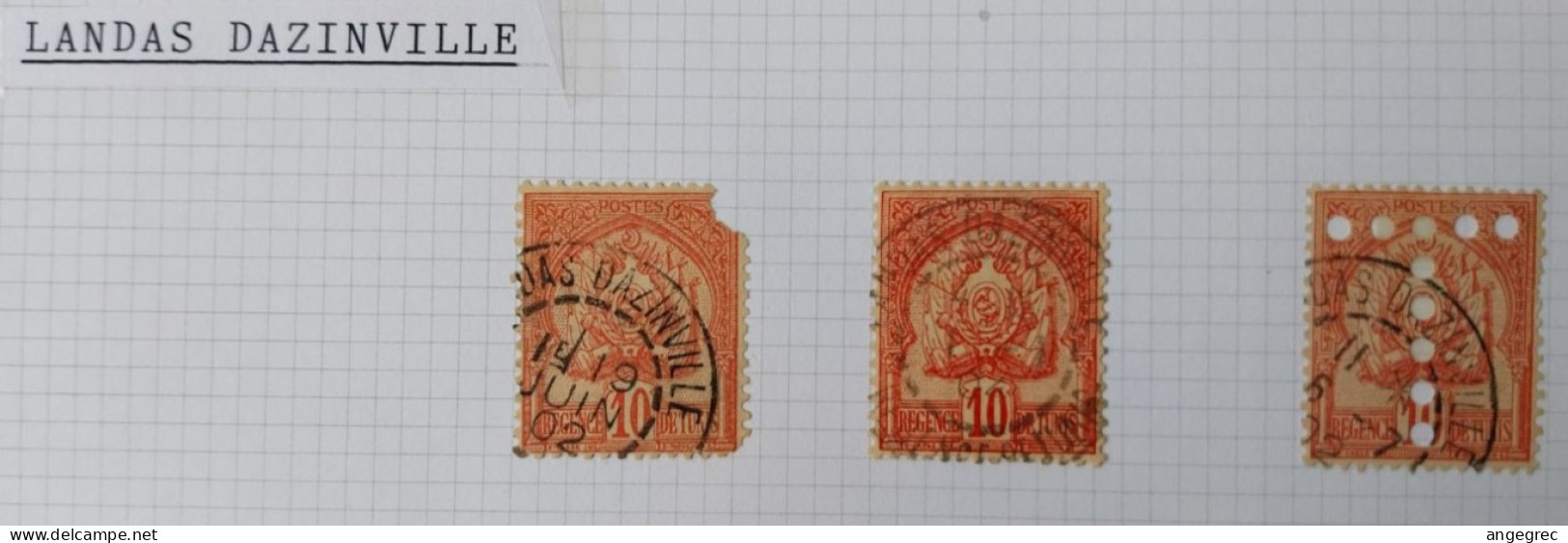 Tunisie Lot Timbre Oblitération Choisies Landas Dazinville    à Voir - Used Stamps