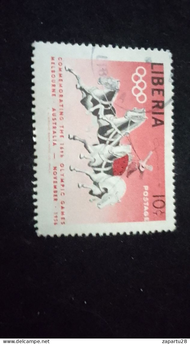 LİBERYA--1955   10 C      DAMGALI  SPORTS - Liberia