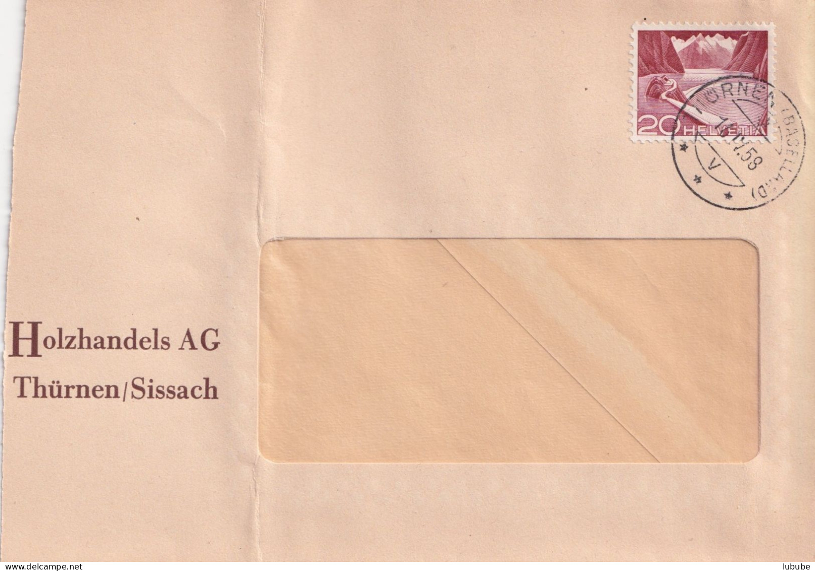 Motiv Brief  "Holzhandels AG, Thürnen"        1958 - Covers & Documents