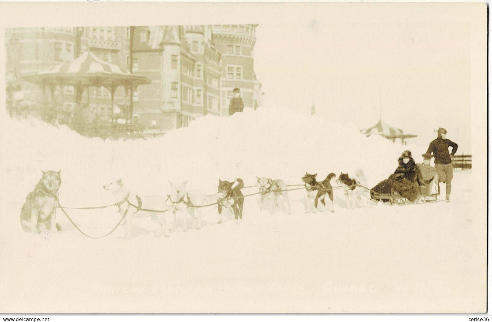 Photo Carte Du Château Frontenac En Hiver Circulée En 1934 Voir Verso - Québec - Château Frontenac