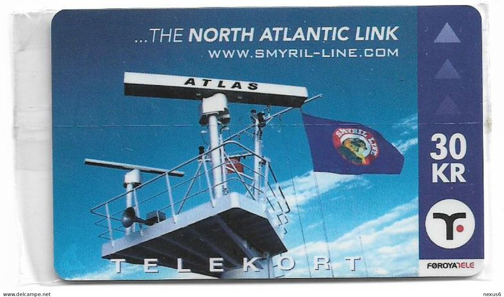 Faroe - Faroese Telecom (Magnetic) - The Noth Atlantic Link. Radiolacator, 06.2004, 30Kr, 5.000ex, NSB - Färöer I.
