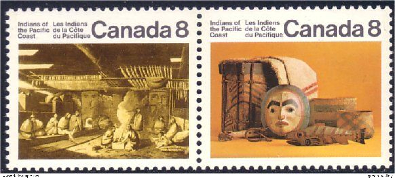 Canada Indian Artifacts Mask Masque Poisson Fish MNH ** Neuf SC (C05-71ad) - Fishes