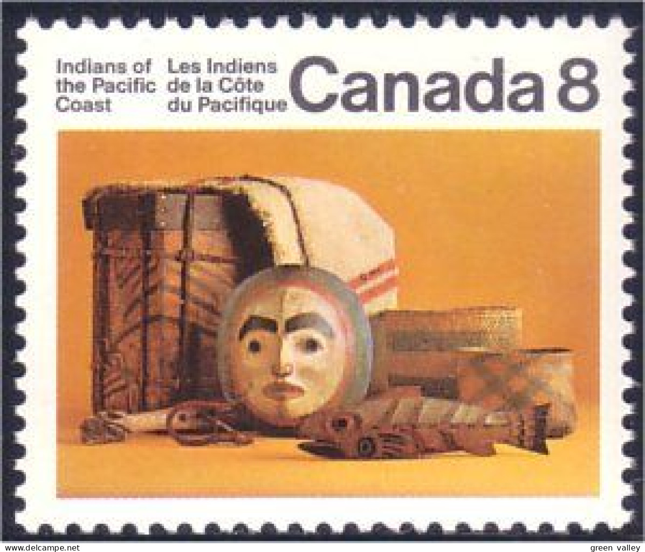 Canada Indian Artifacts Mask Masque Poisson Fish MNH ** Neuf SC (C05-71b) - Poissons