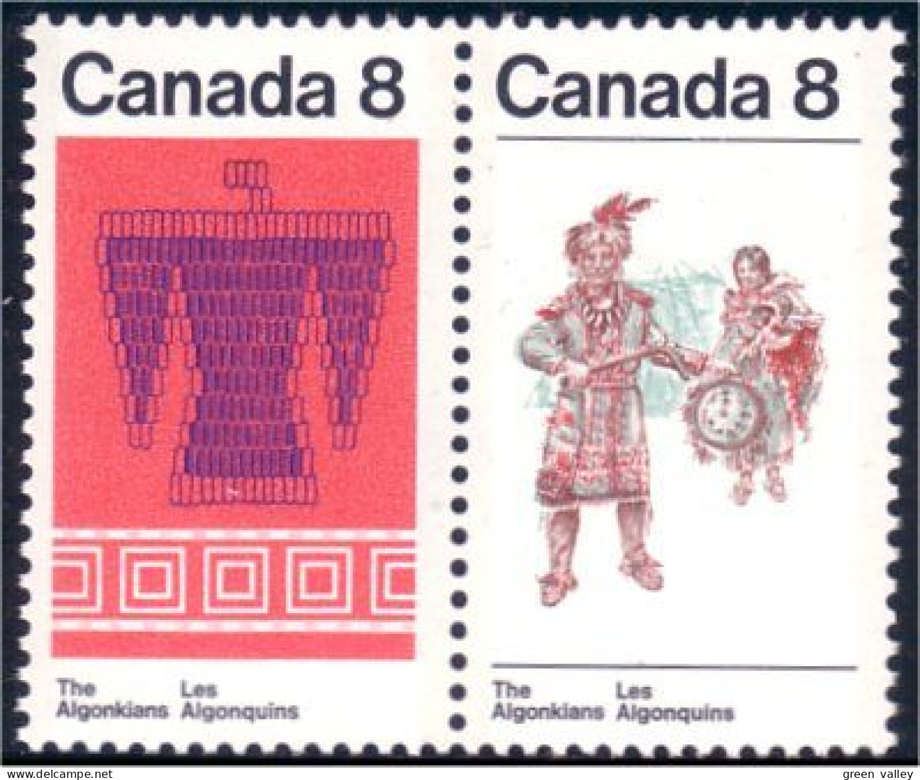 Canada Oiseau Thunderbird Indian Couple Dancing Danes Costumes MNH ** Neuf SC (C05-69ae) - Disfraces