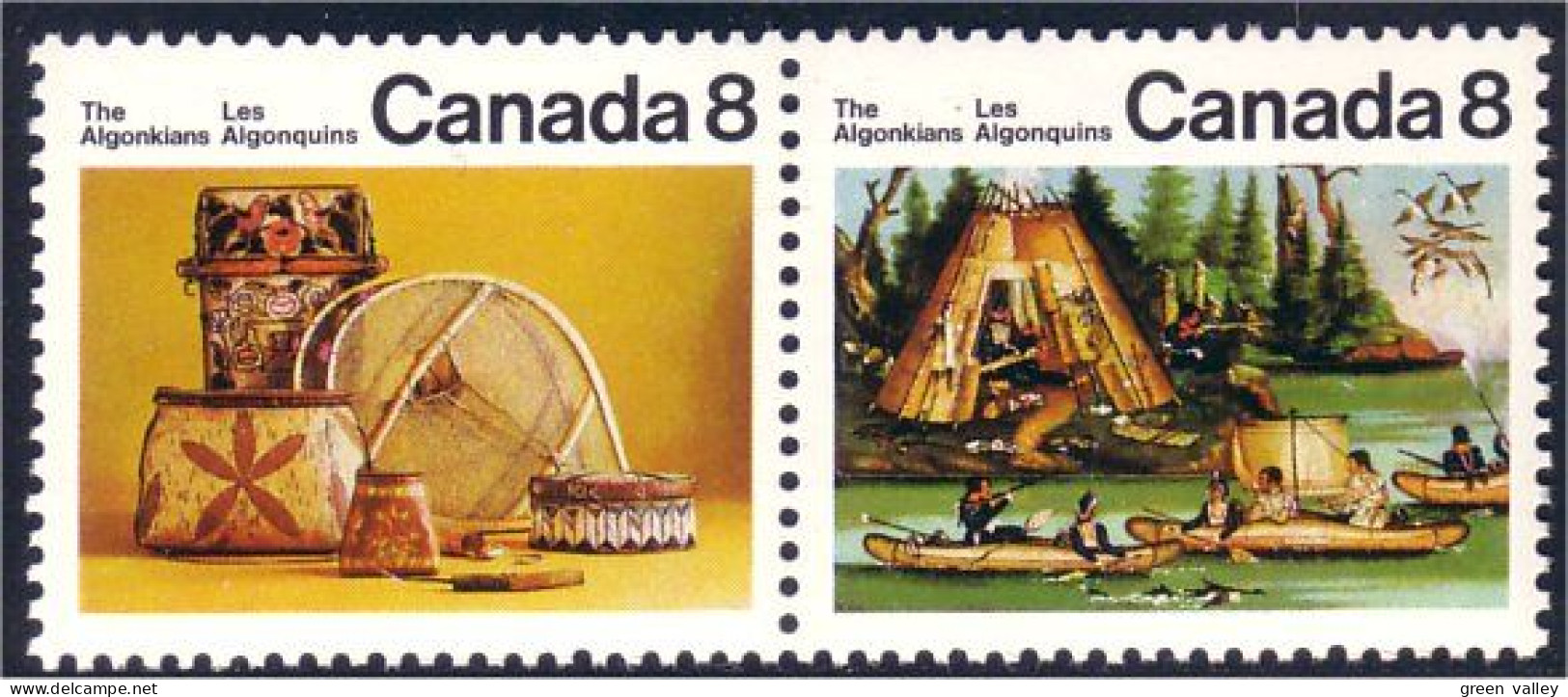 Canada Indian Artifacts Canoe Oiseau Fusil Rifle MNH ** Neuf SC (C05-67ad) - Tir (Armes)