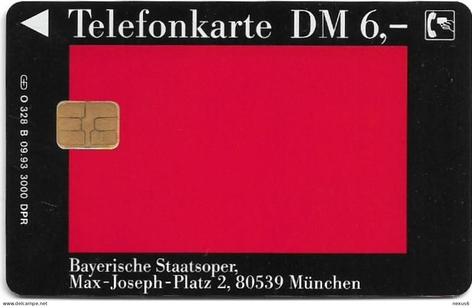 Germany - Bayerische Staatsoper 4 – Un Ballo In Maschera - O 0328B - 09.1993, 6DM, 3.000ex, Used - O-Serie : Serie Clienti Esclusi Dal Servizio Delle Collezioni