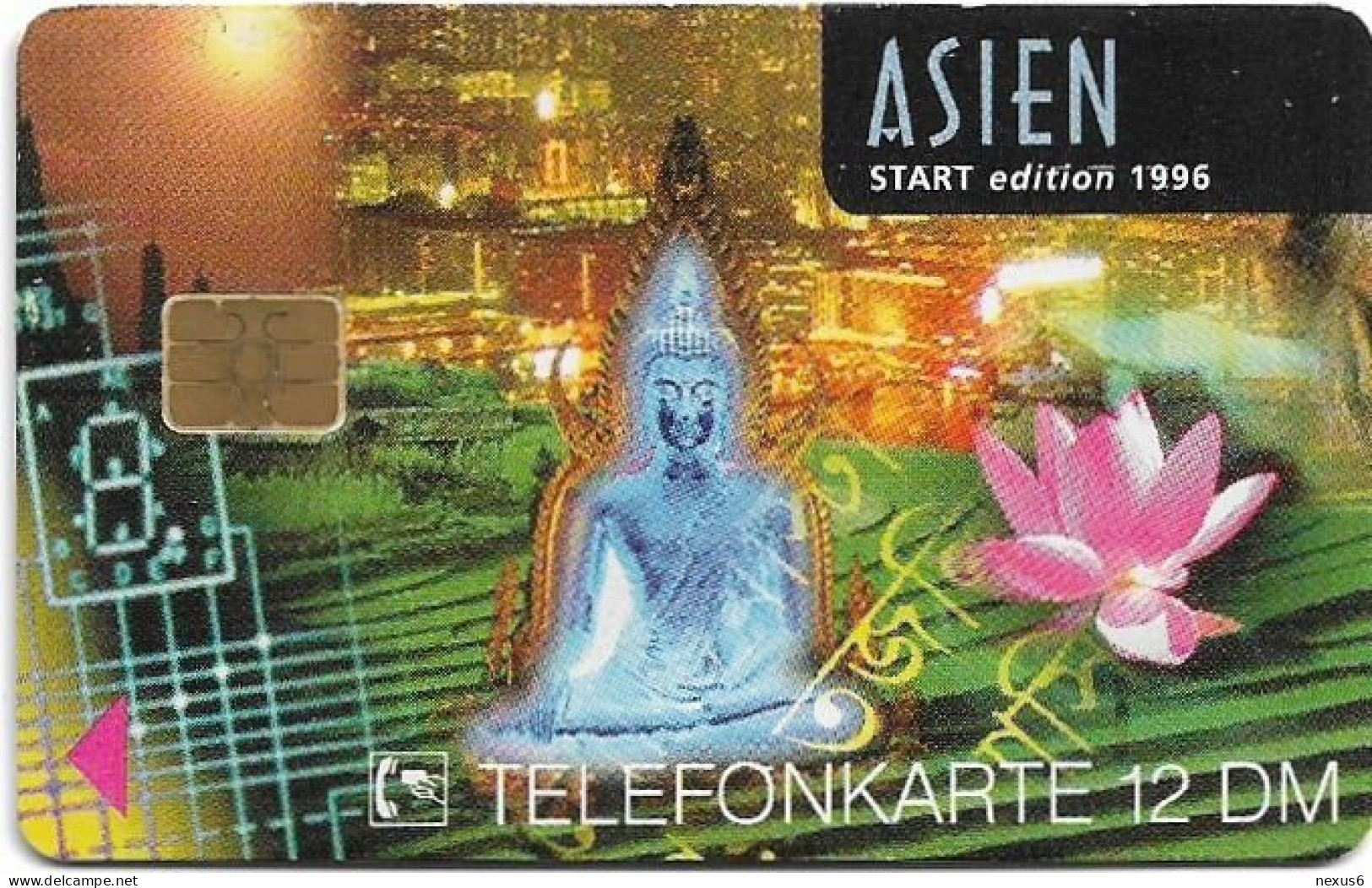 Germany - Start Edition 1996, Asien Buddha - O 0074 - 02.1996, 12DM, 6.000ex, Used - O-Series : Séries Client