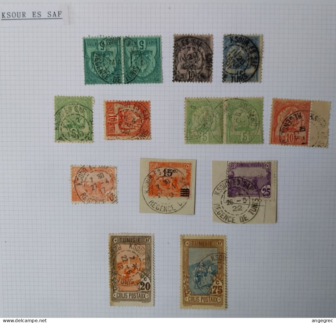 Tunisie Lot Timbre Oblitération Choisies Ksour Es Saf Dont Colis Postaux Et Fragment   à Voir - Used Stamps